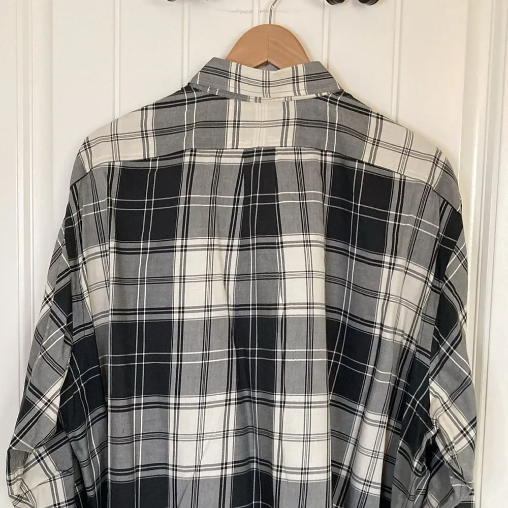 Polo by Ralph‎ Lauren Men's Whitfield Button Up Shirt Size XXL Black White Print
